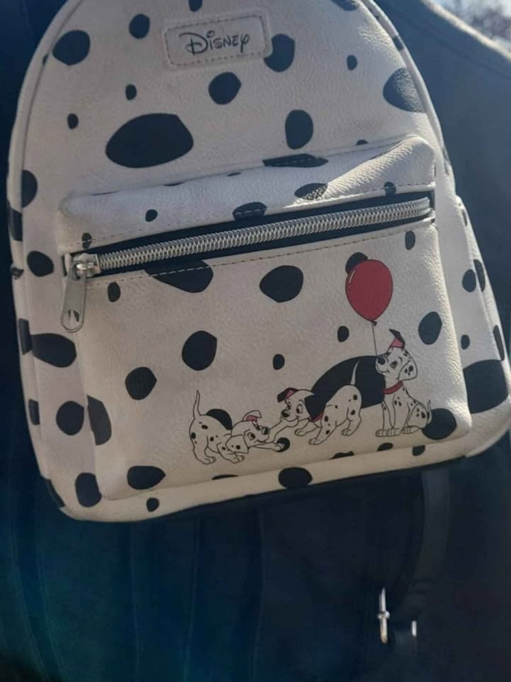 Loungefly Disney 101 Dalmatians Spot Mini Backpack in White, Black & Red